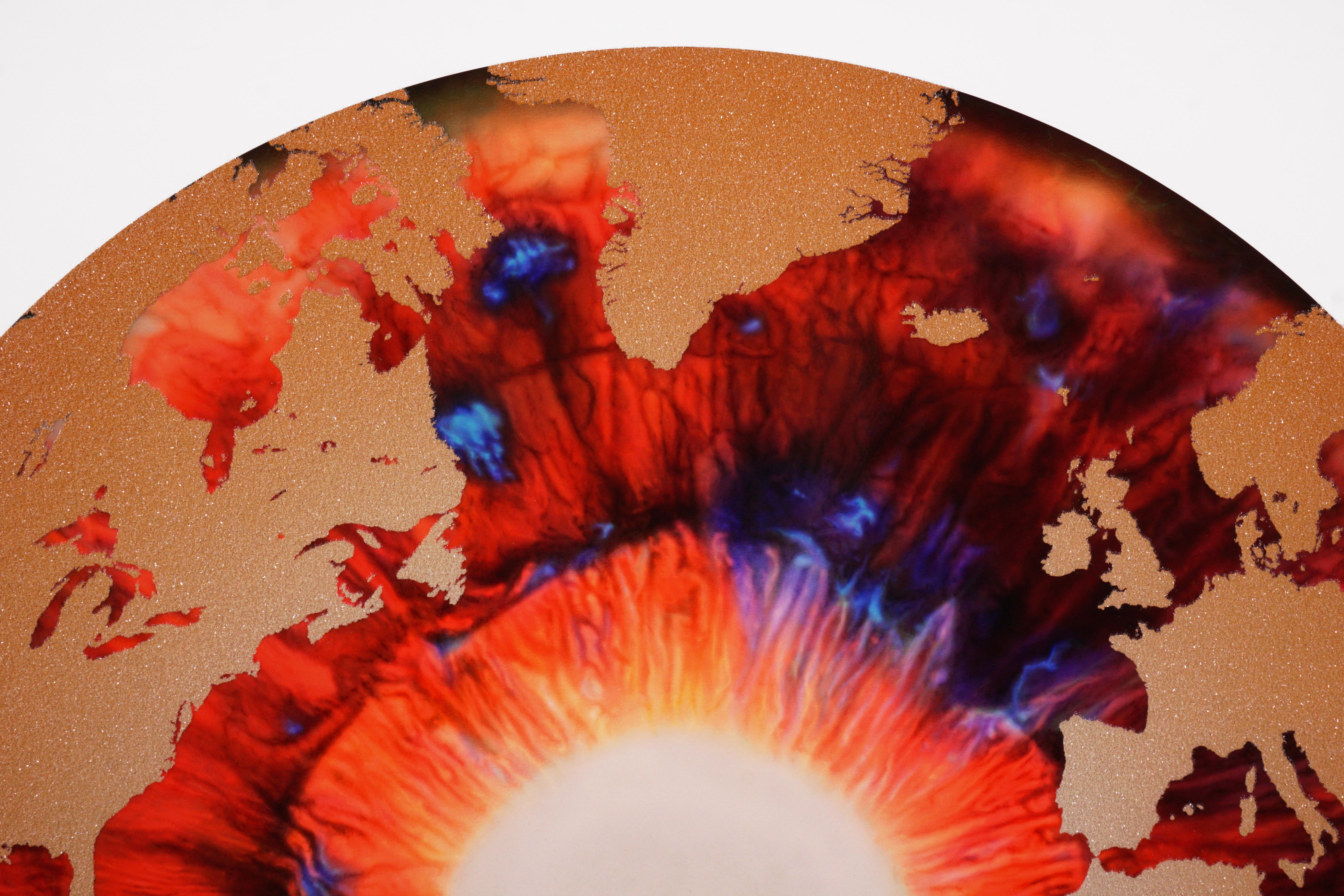 Marc Quinn, 'Iris' with Diamond Dust, Red/Gold, 2020 3