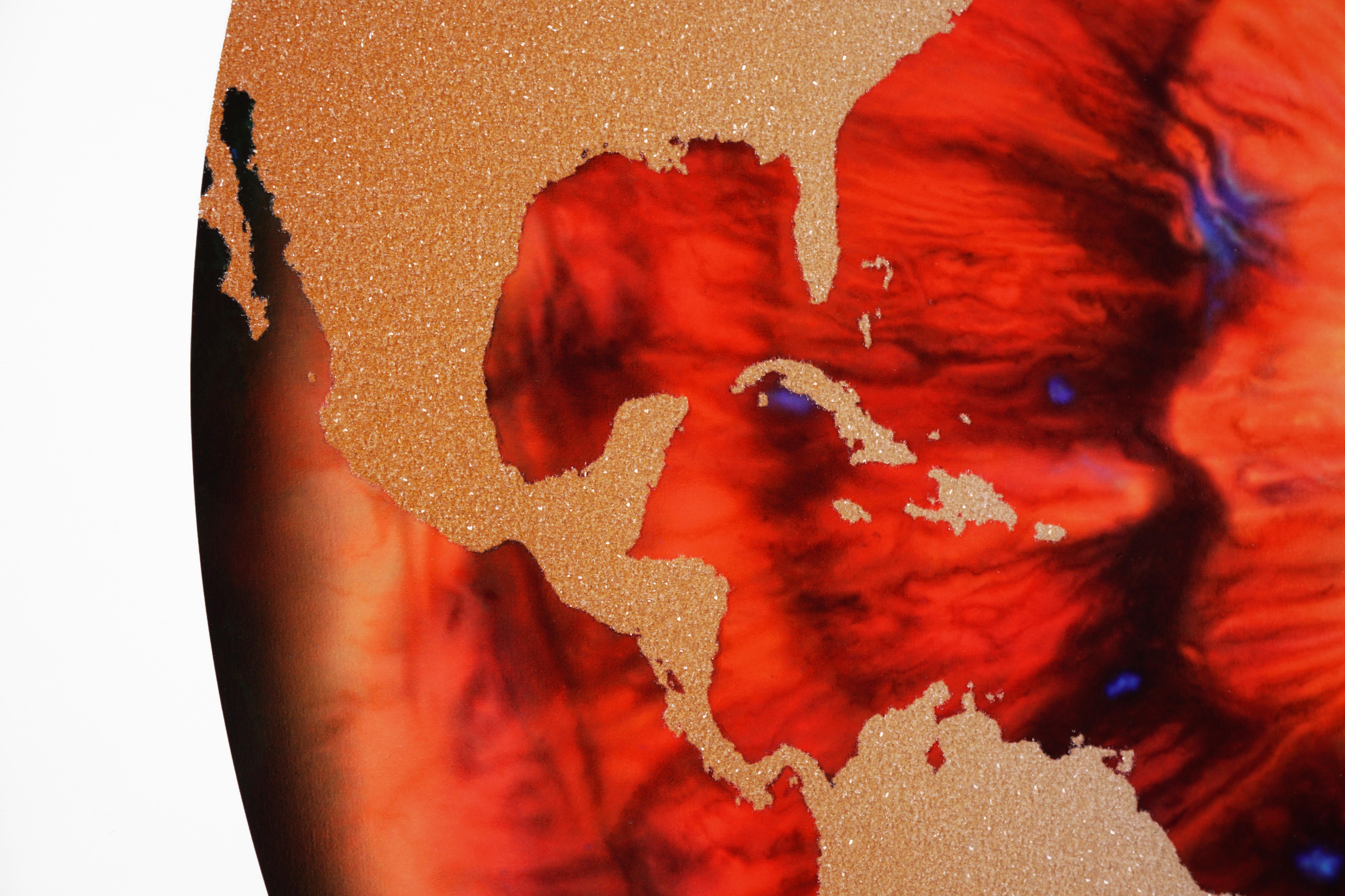 Marc Quinn, 'Iris' with Diamond Dust, Red/Gold, 2020 4