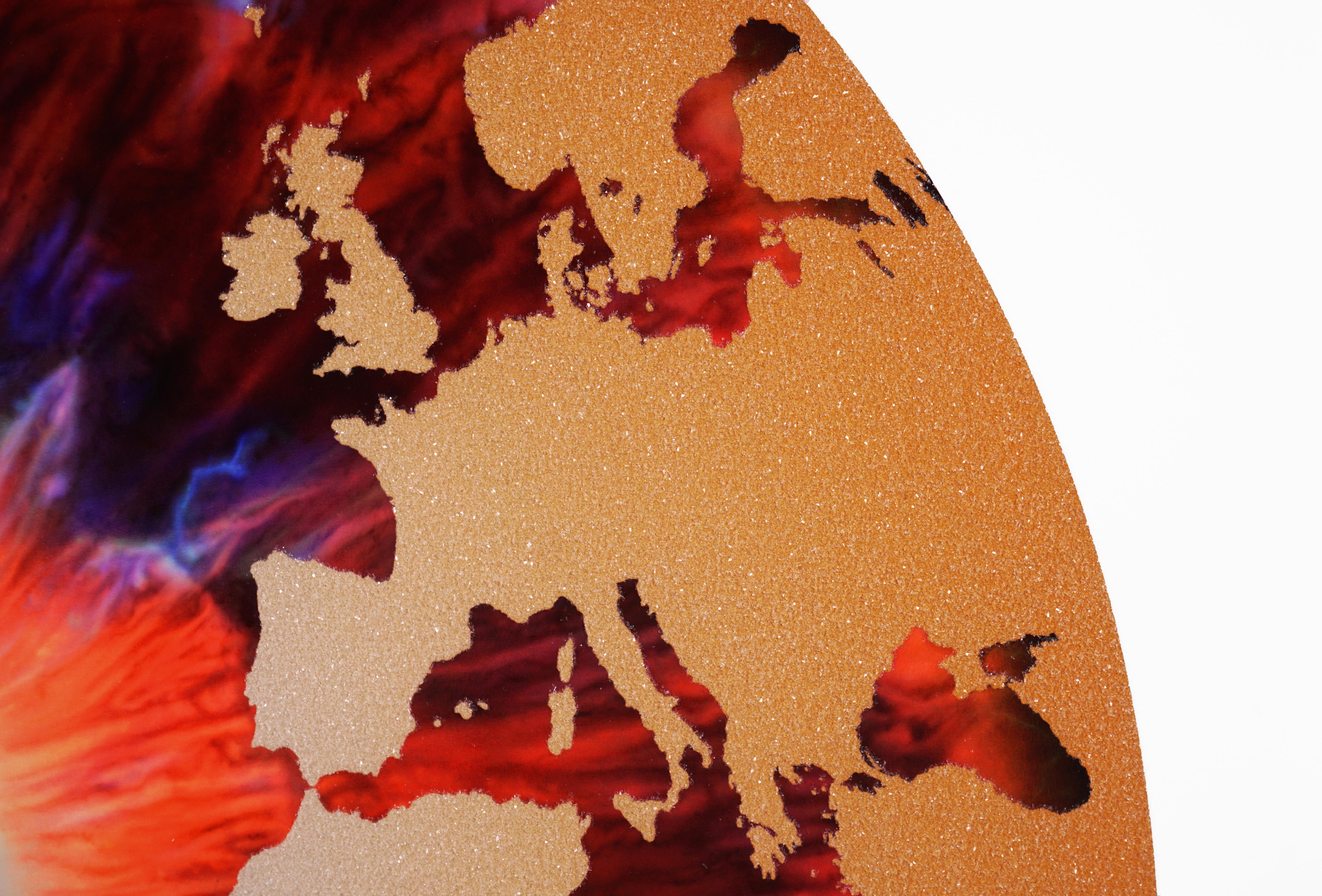 Marc Quinn, 'Iris' with Diamond Dust, Red/Gold, 2020 7