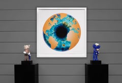 Marc Quinn, Turquoise/Gold 'Iris' with Diamond Dust, 2020