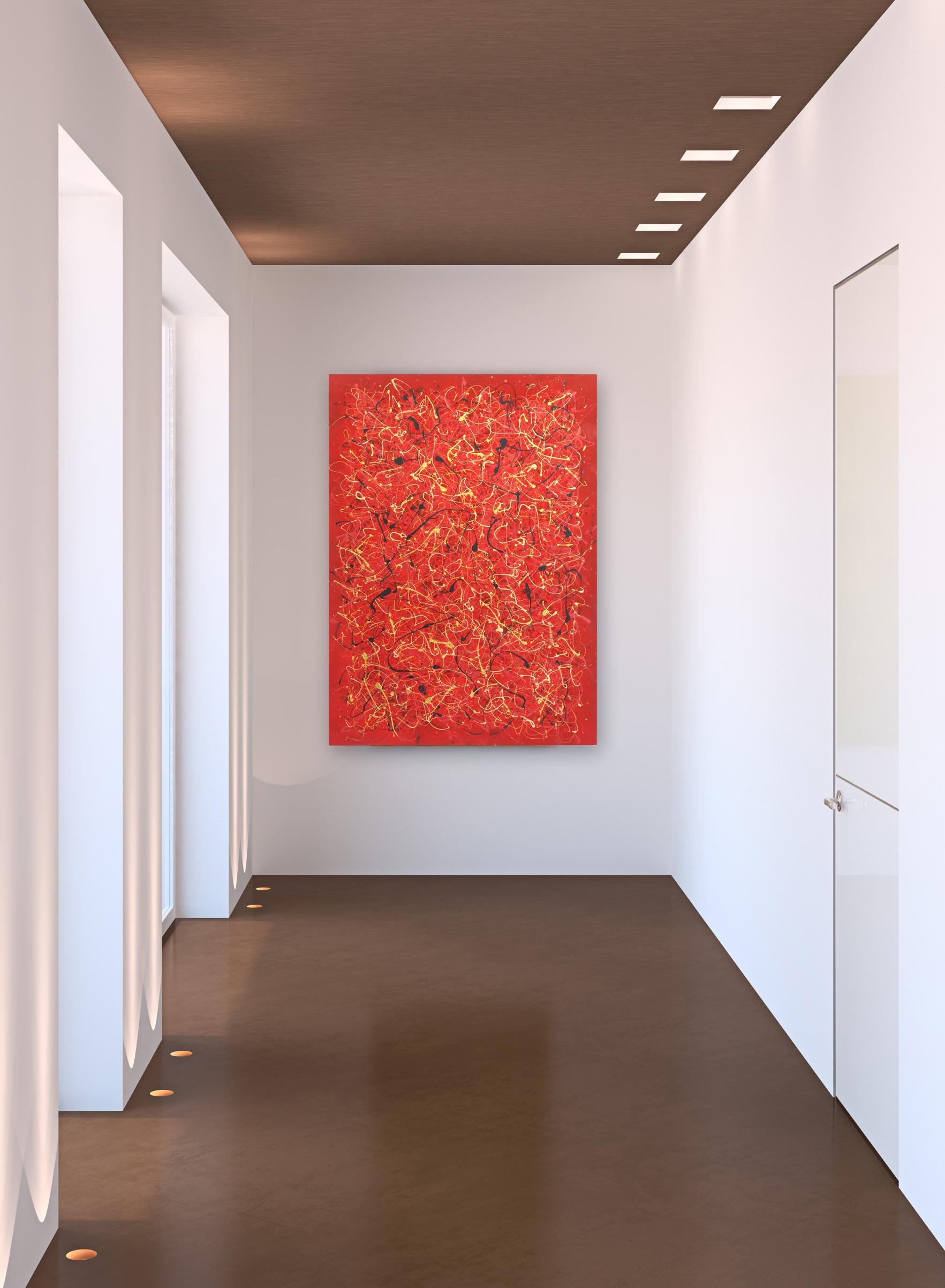 Antica saggezza - Pittura espressionista astratta a strati di grandi dimensioni in vendita 3