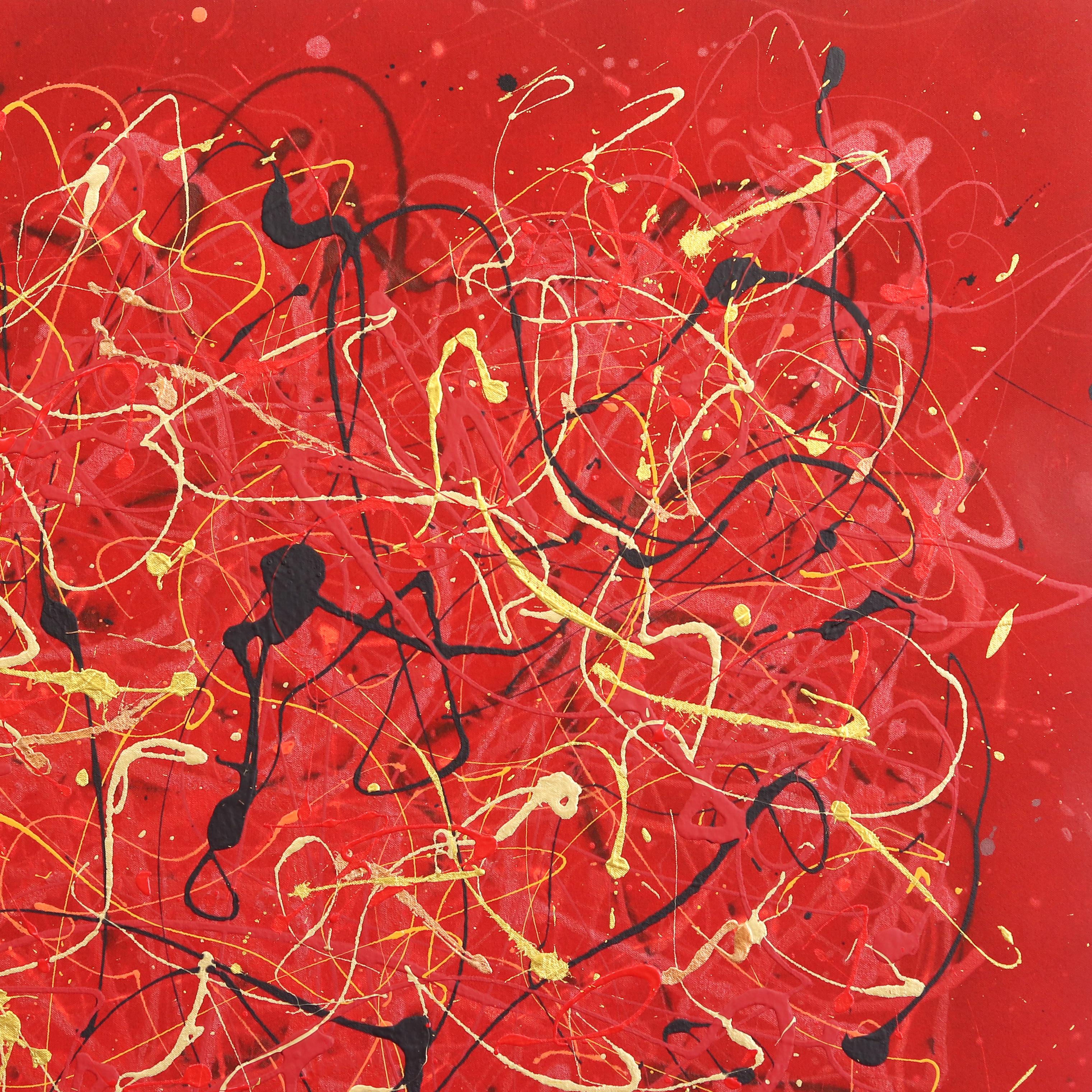 Antica saggezza - Pittura espressionista astratta a strati di grandi dimensioni in vendita 6