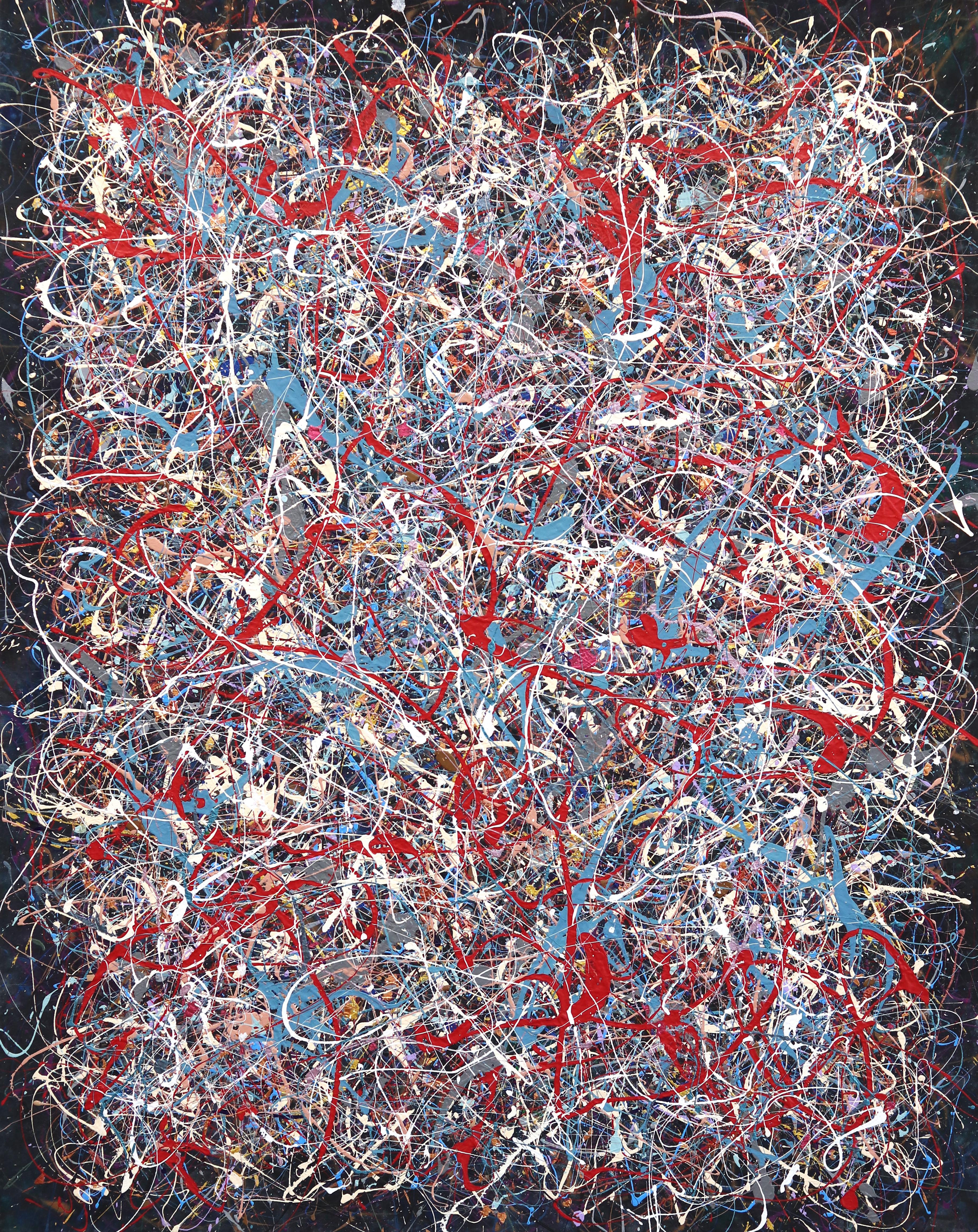 Marc Raphael Abstract Painting - Big Bang 2  - Abstract Colorful Textural Action Painting