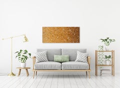 Cafe Mocha - Jackson Pollock-style Tall Drip Art Gestural Expressionist Painting