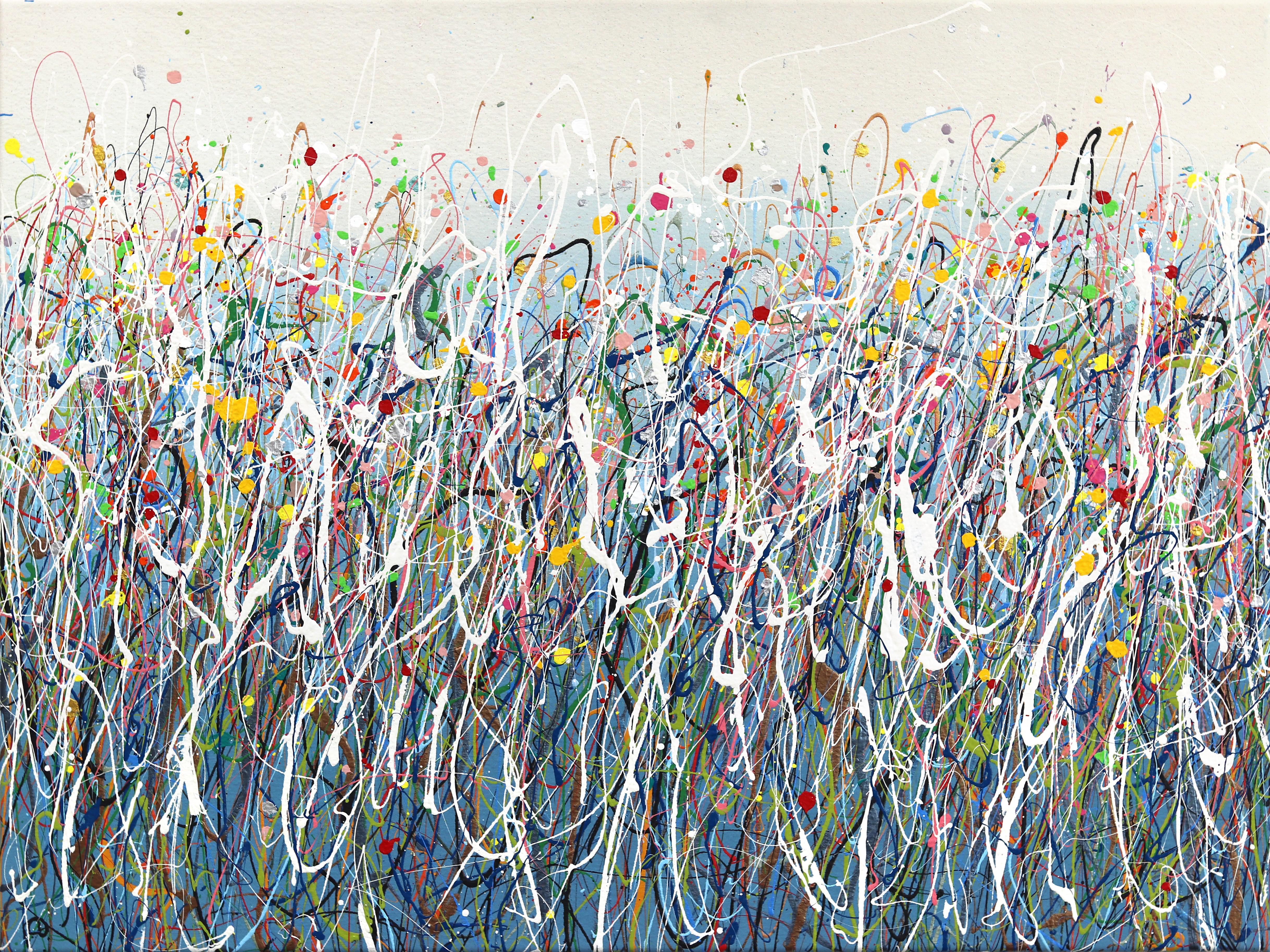 Abstract Painting di Marc Raphael - Celebrazione 3 - Pittura testuale espressionista astratta