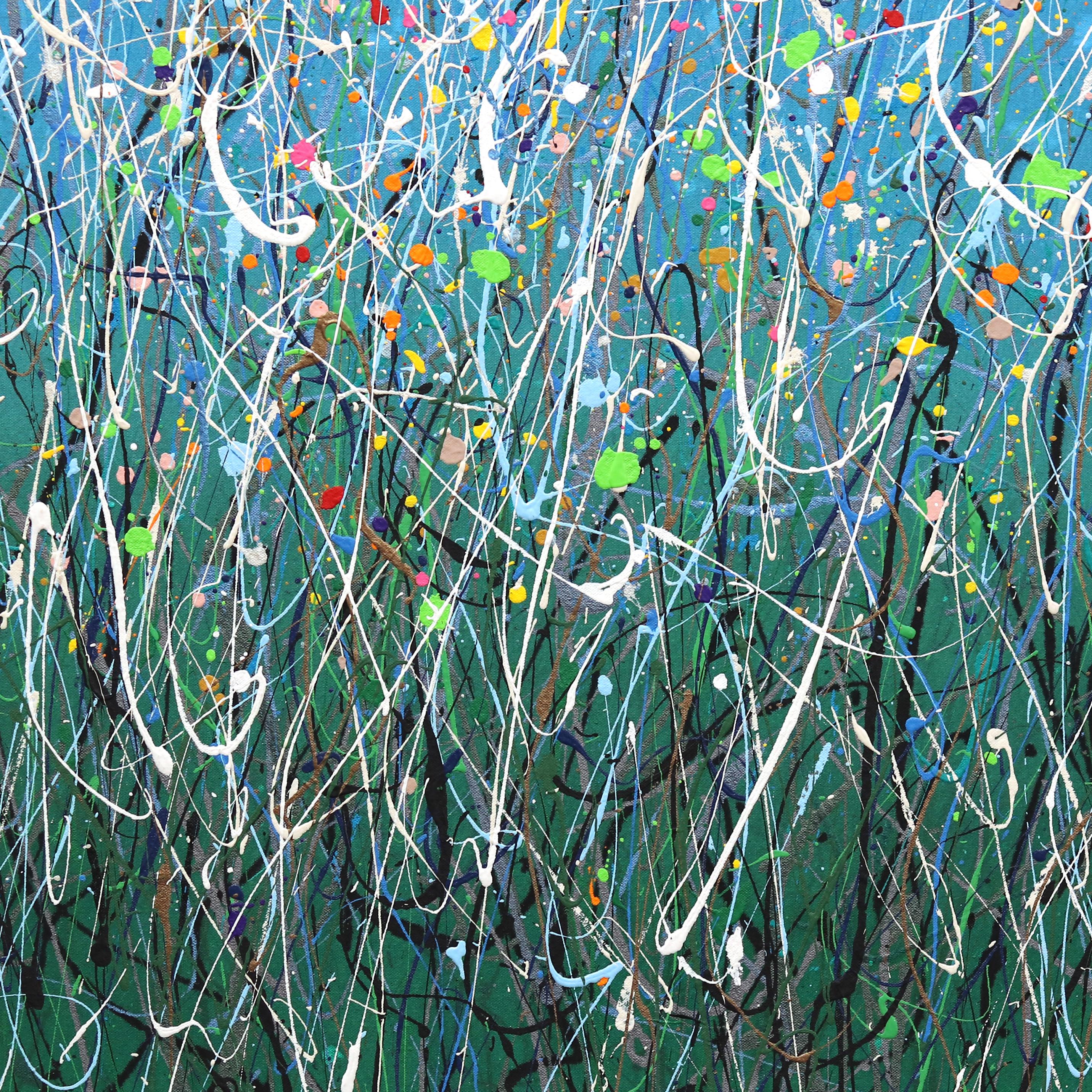 Celebration 2 – Abstrakte expressionistische Landschaft, Originalgemälde auf Leinwand im Angebot 5