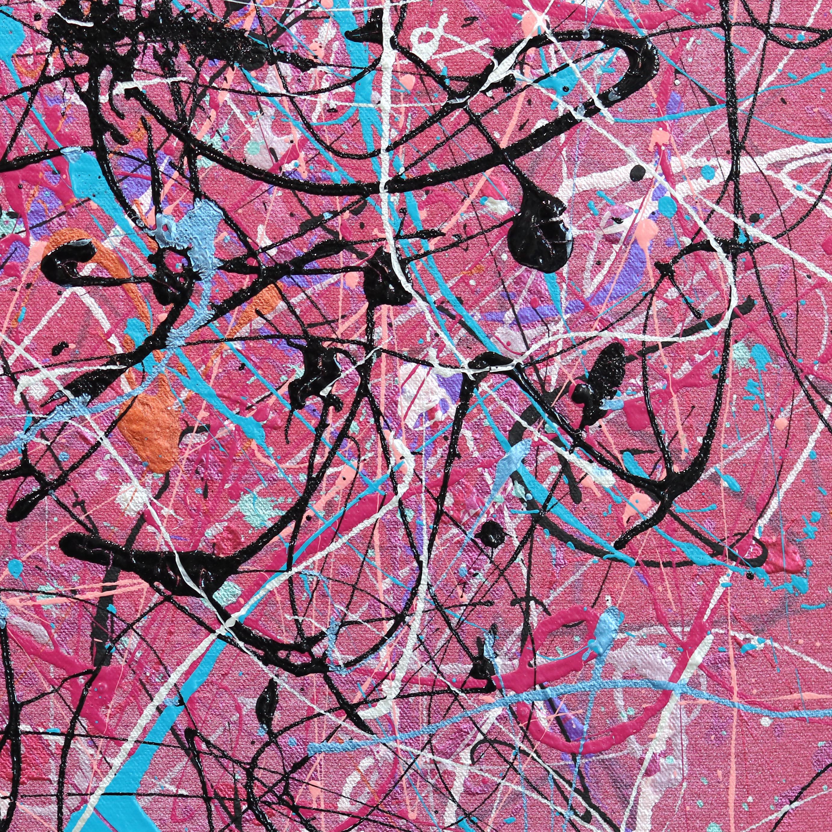 Cosmic Dance – farbenfrohes, einzigartiges, expressionistisches Aktionsgemälde (Abstrakter Expressionismus), Painting, von Marc Raphael