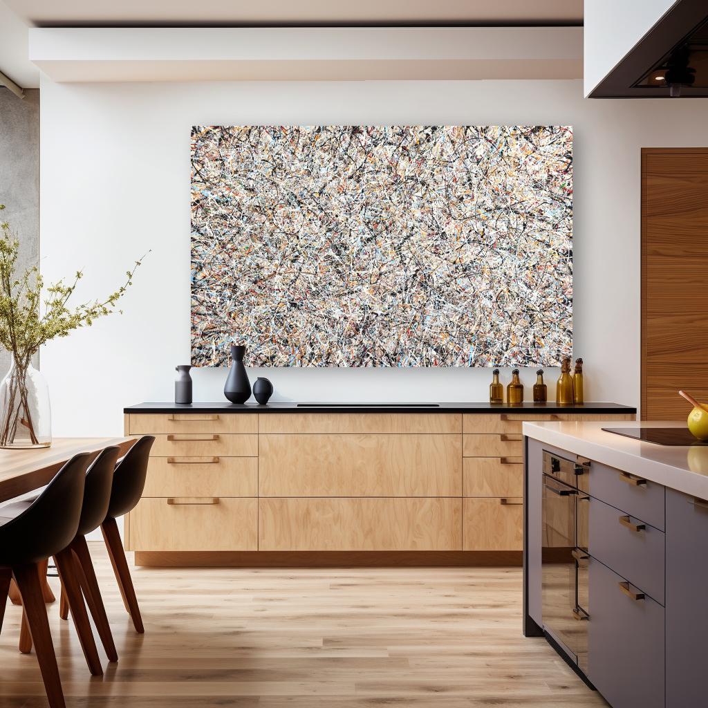 Find Yourself - Contemporary Abstract Textural Drip Painting with Layered Colors (Grau), Abstract Painting, von Marc Raphael