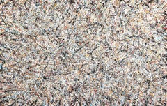 Find Yourself - Contemporary Abstract Textural Drip Painting with Layered Colors