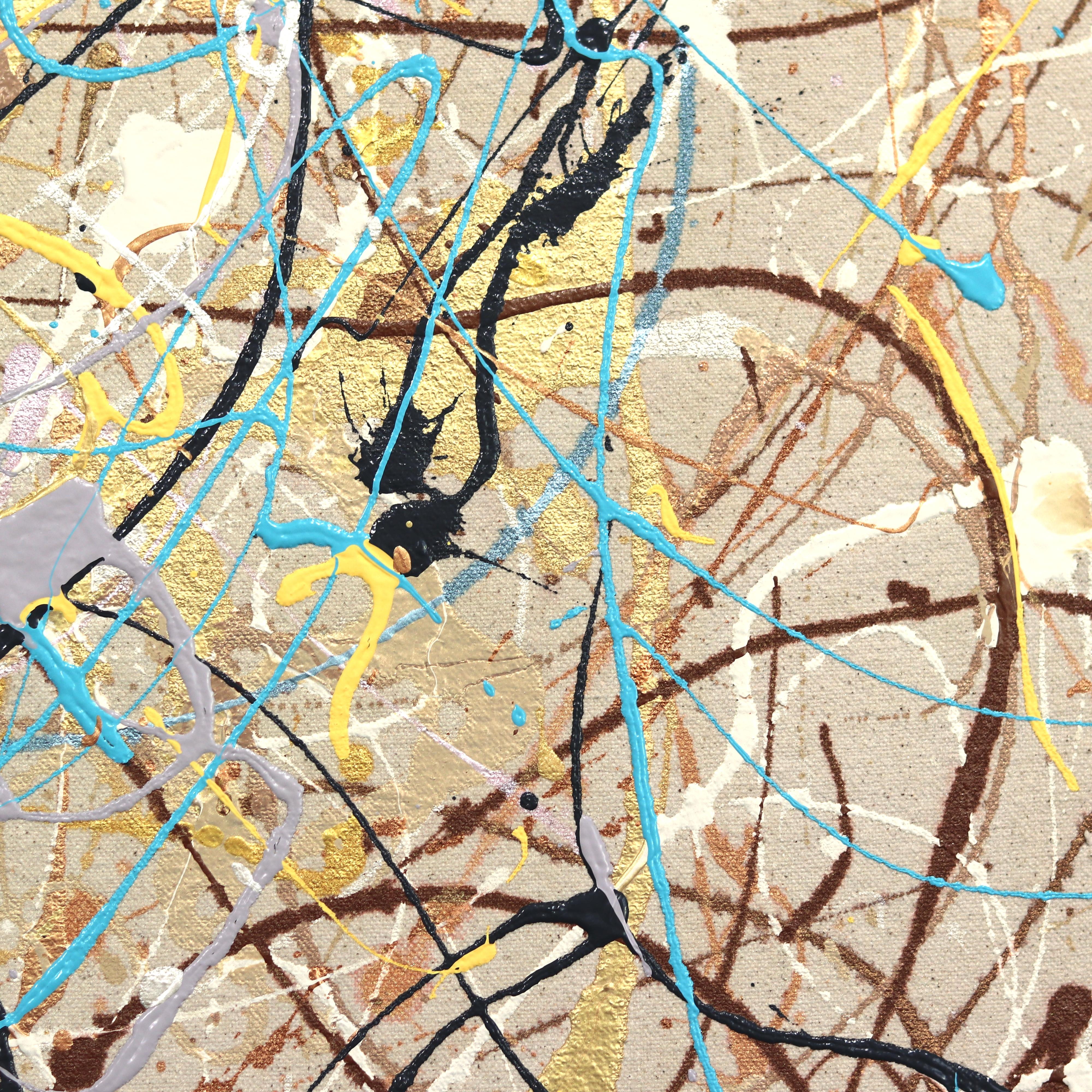 Improvisational Jazz  - Abstract Textural Action Painting For Sale 5