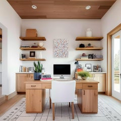 Neutral Nature (Red) - Abstraktes expressionistisches Acryl-Tropfbild