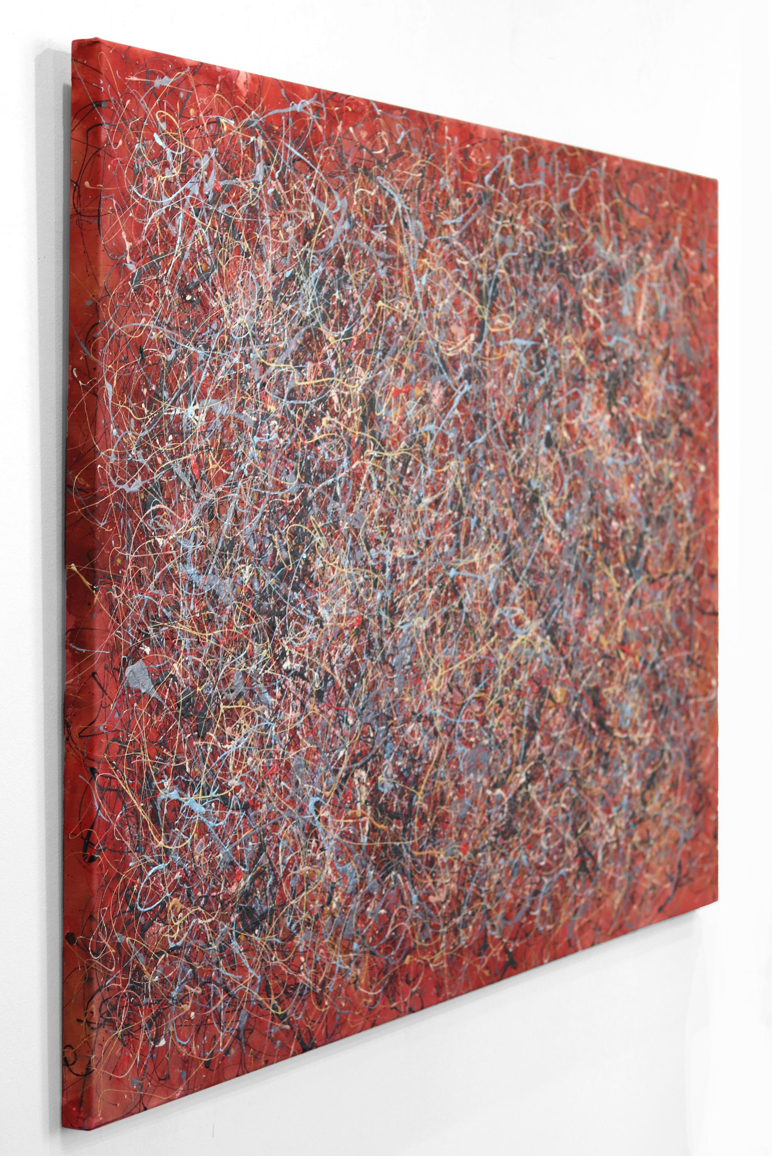 Red Pollock - Abstract Expressionist Painting by Marc Raphael