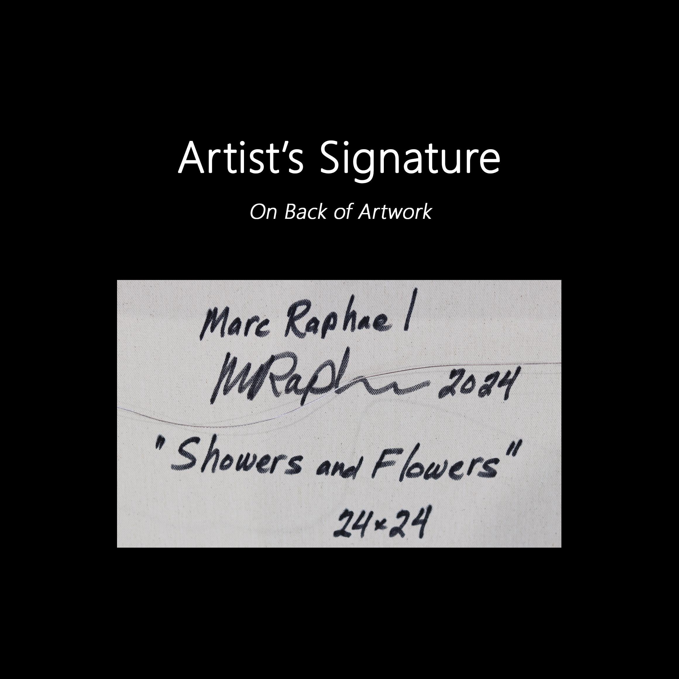 Showers and Flowers – Einzigartiges expressionistisches Aktionsgemälde im Angebot 6