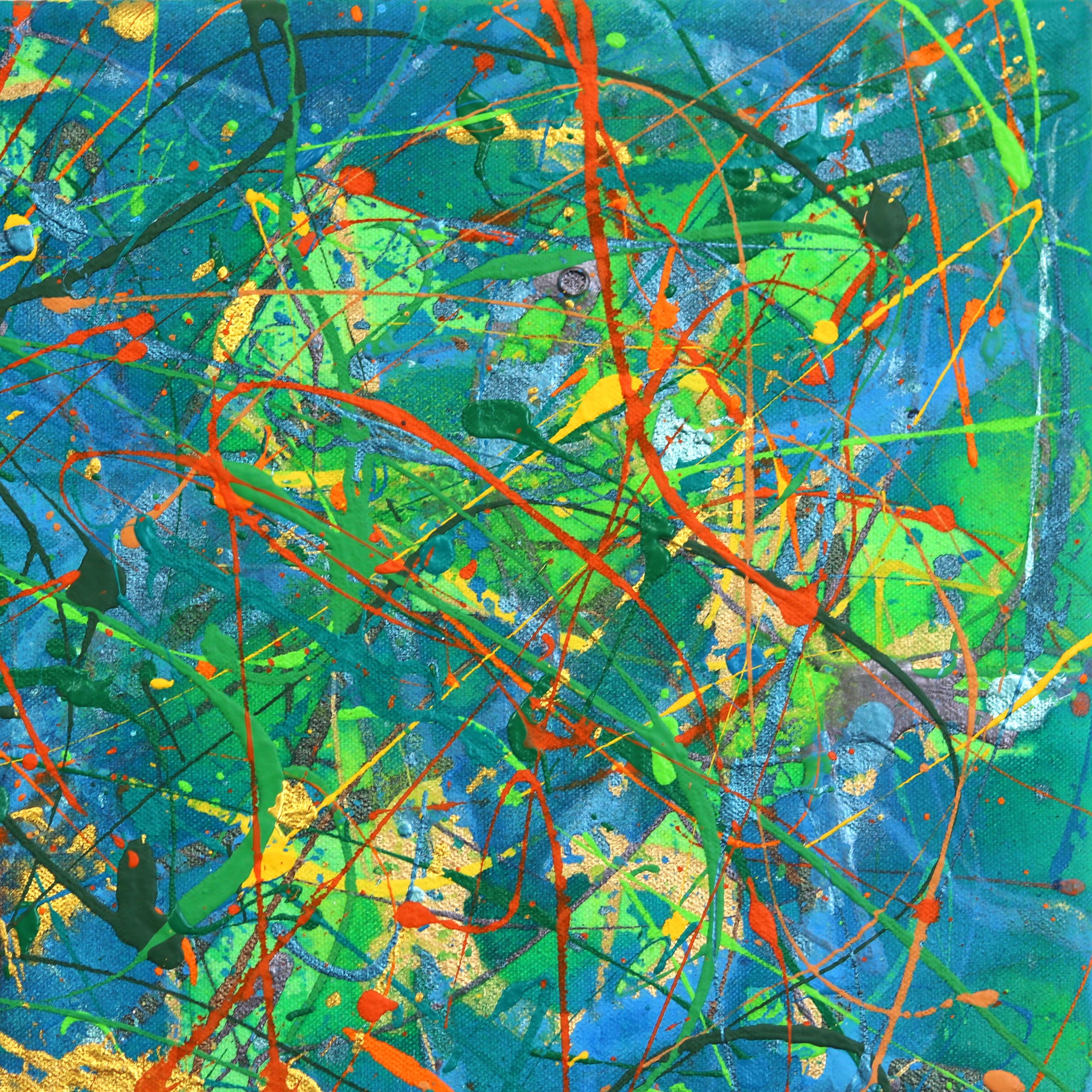 Le printemps est en l'air  - Peinture de paysage expressionniste abstraite sur toile en vente 2