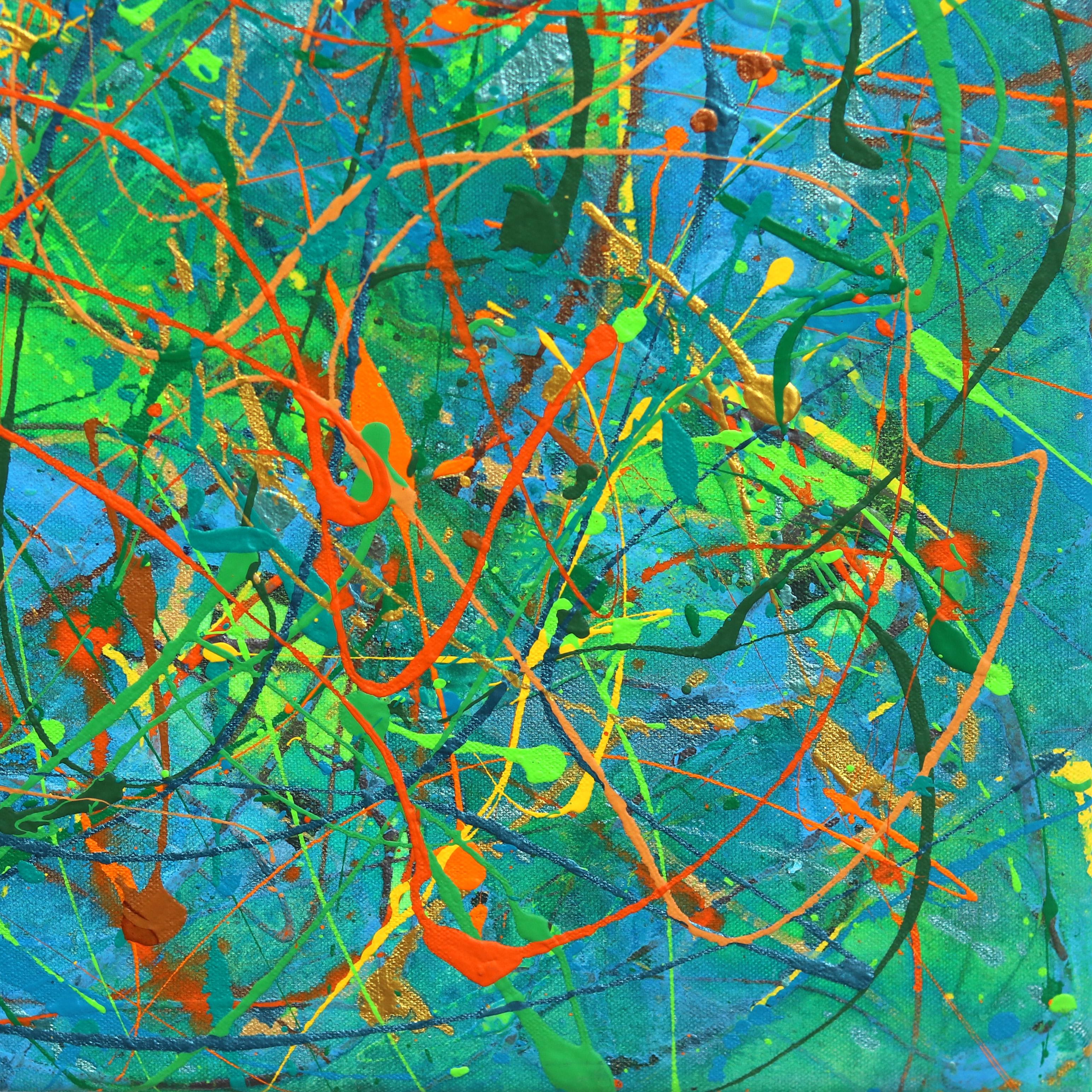 La primavera è nell'aria - Pittura astratta espressionista di Greene & Greene su tela in vendita 4