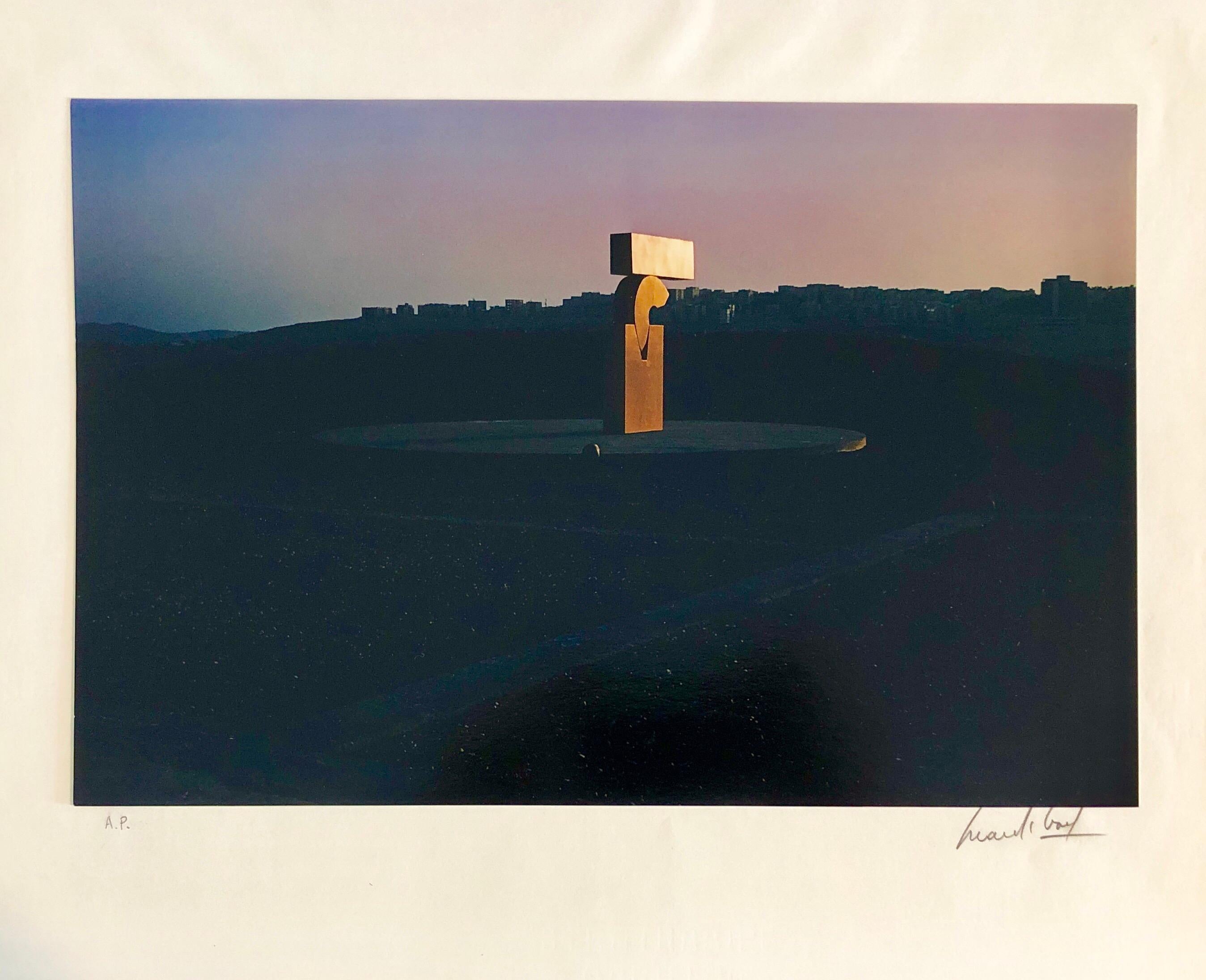 Vintage Color Photograph Kadishman Sculpture Jerusalem Museum Marc Riboud Photo For Sale 1