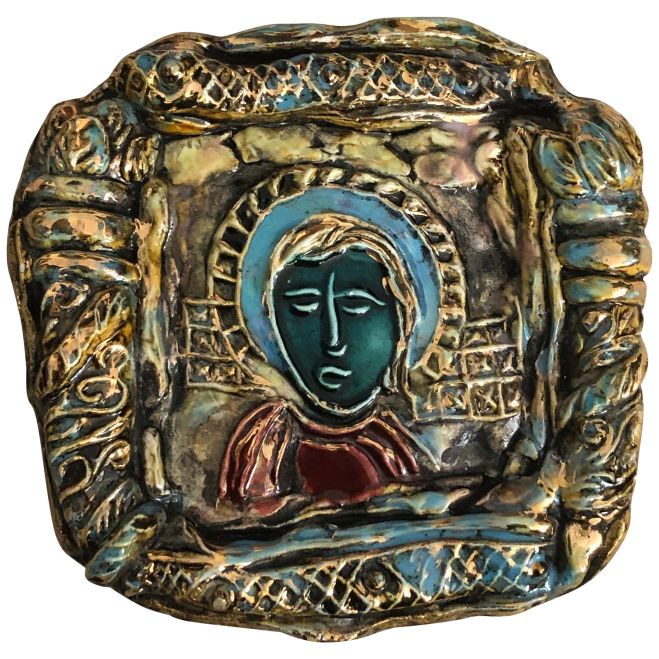 Marc Roussel French Ceramist, Saint Portrait, Vallauris, 1960s For Sale ...