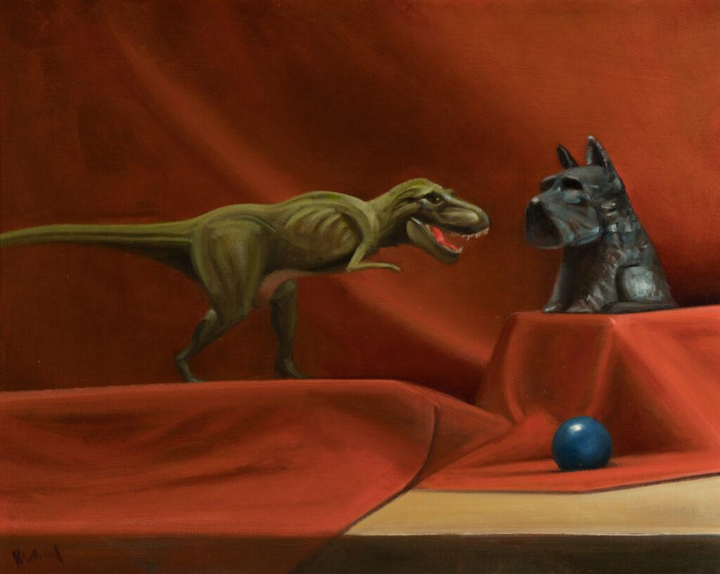 Fetch - Realist Painting by Marc Rubin
