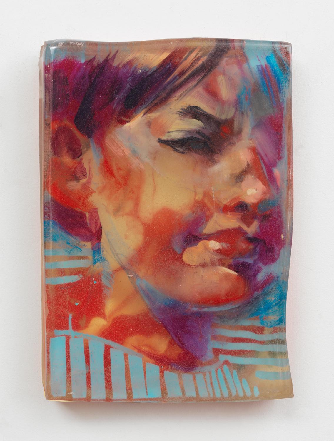 Marc Scheff Figurative Painting - Nostalgia, Mixed media layered resin painting
