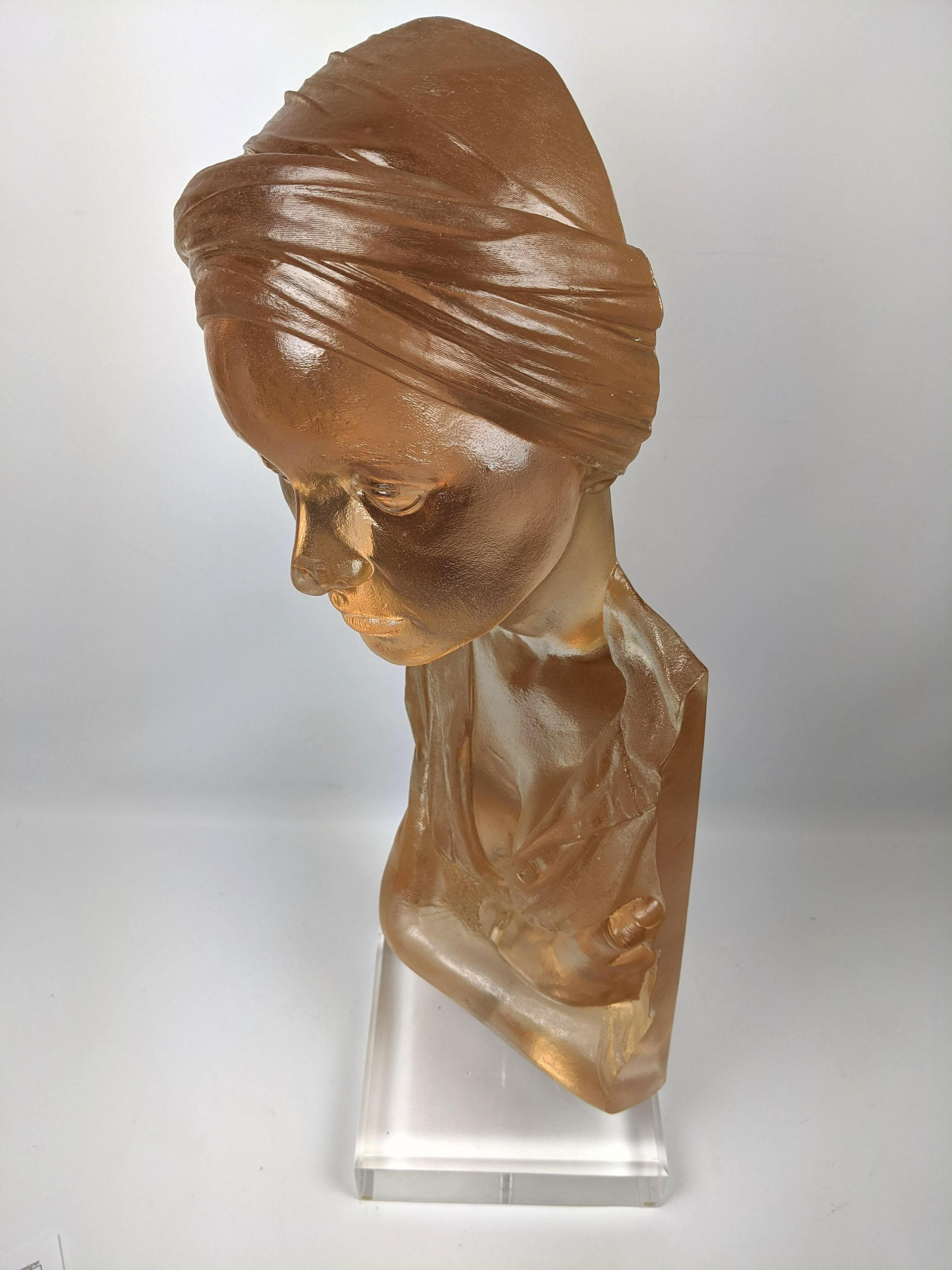 Marc Sijan Hyper Realist Contemporary Cast Acrylic Resin Sculpture Portrait Bust For Sale 6