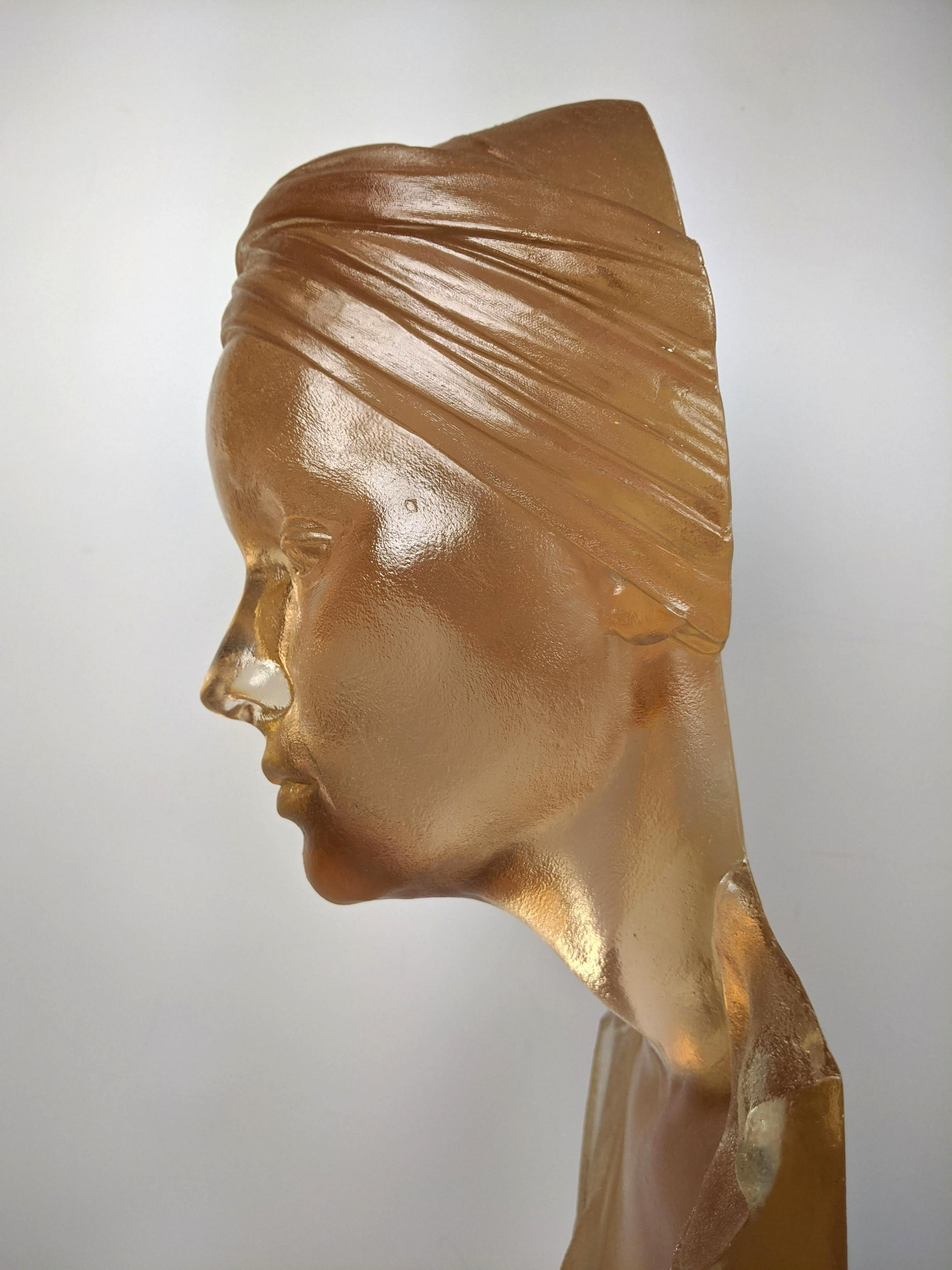 Marc Sijan Hyper Realist Contemporary Cast Acrylic Resin Sculpture Portrait Bust For Sale 2