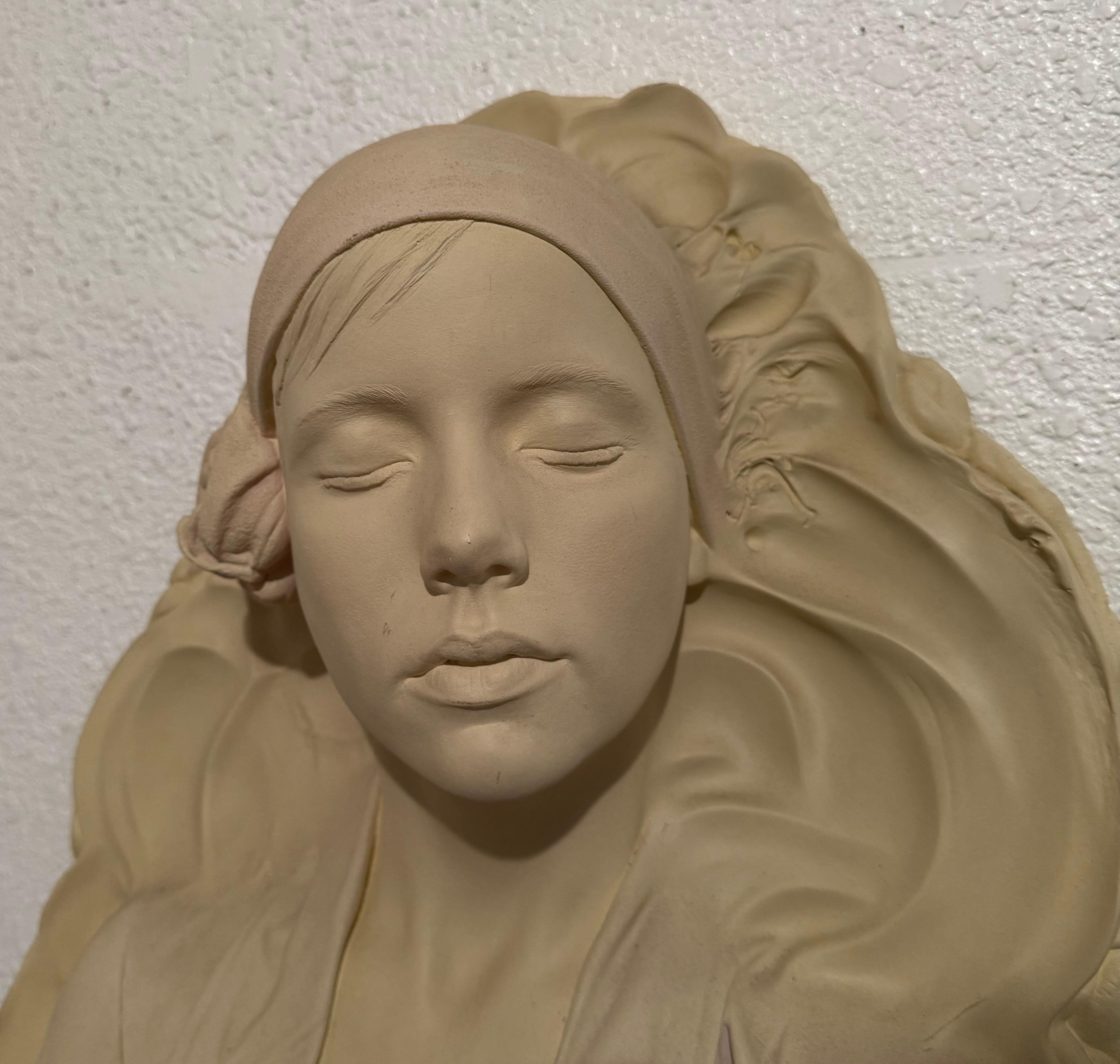 Marc Sijan Hyperrealistische Contemporary Gipsskulptur Frau und Champagnerglas im Angebot 9