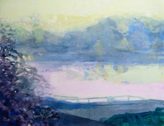 Marc Tanguy - "River", Oil on Canvas, Contemporary Impressionist Landscape, 2016