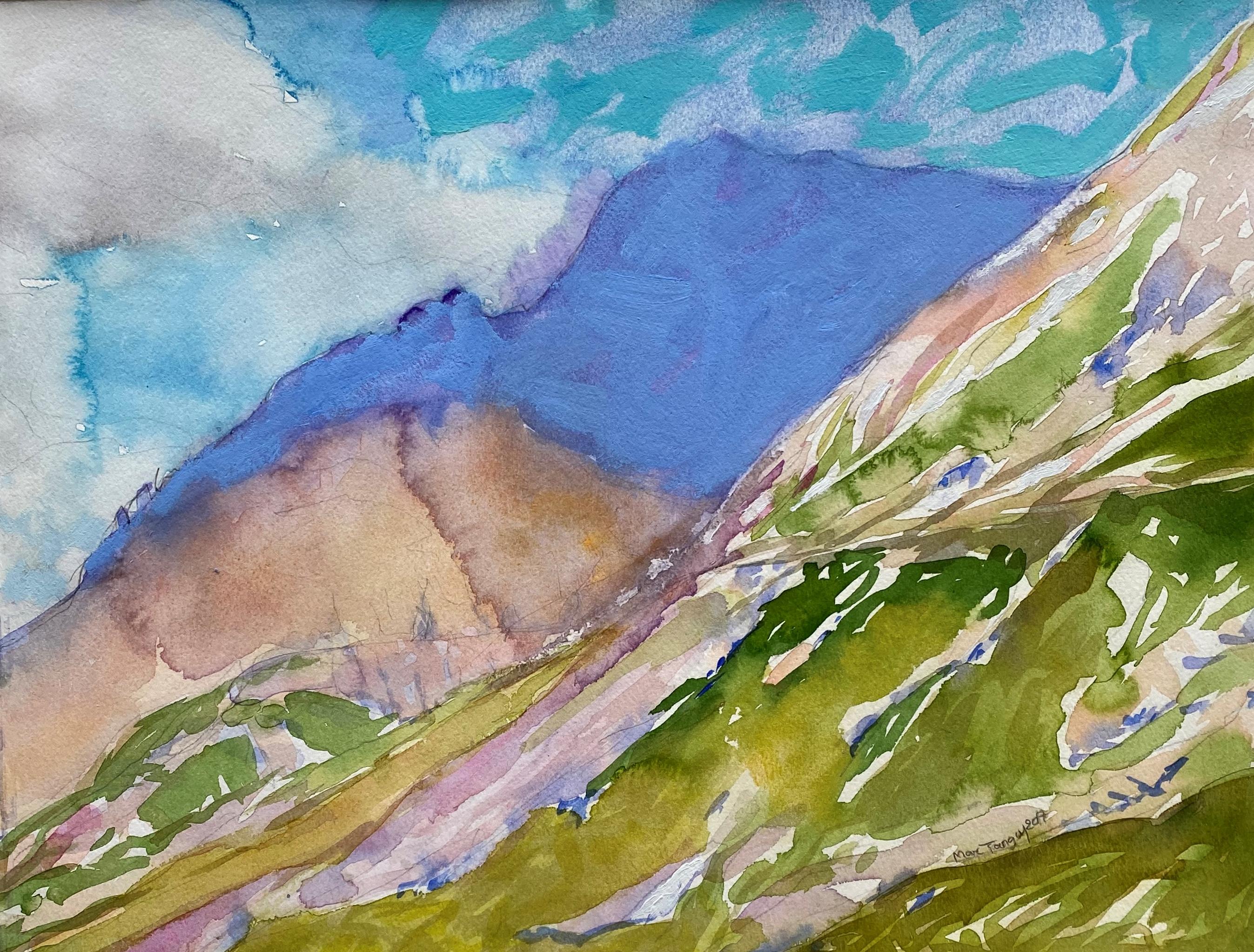 Marc Tanguy Landscape Painting – Les Ecrins/French Alpen