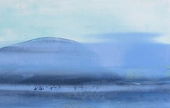 Marc Tanguy – Around Dieulefit (II) Oil on canvas, Contemporary landscape