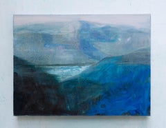 Marc Tanguy - "Lac, montagne" Huile sur toile, peinture contemporaine