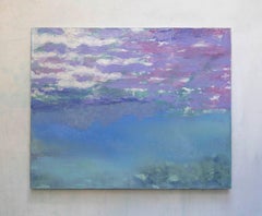 Marc Tanguy - "Mountains at night", Oil on canvas, Contemporary Landscape