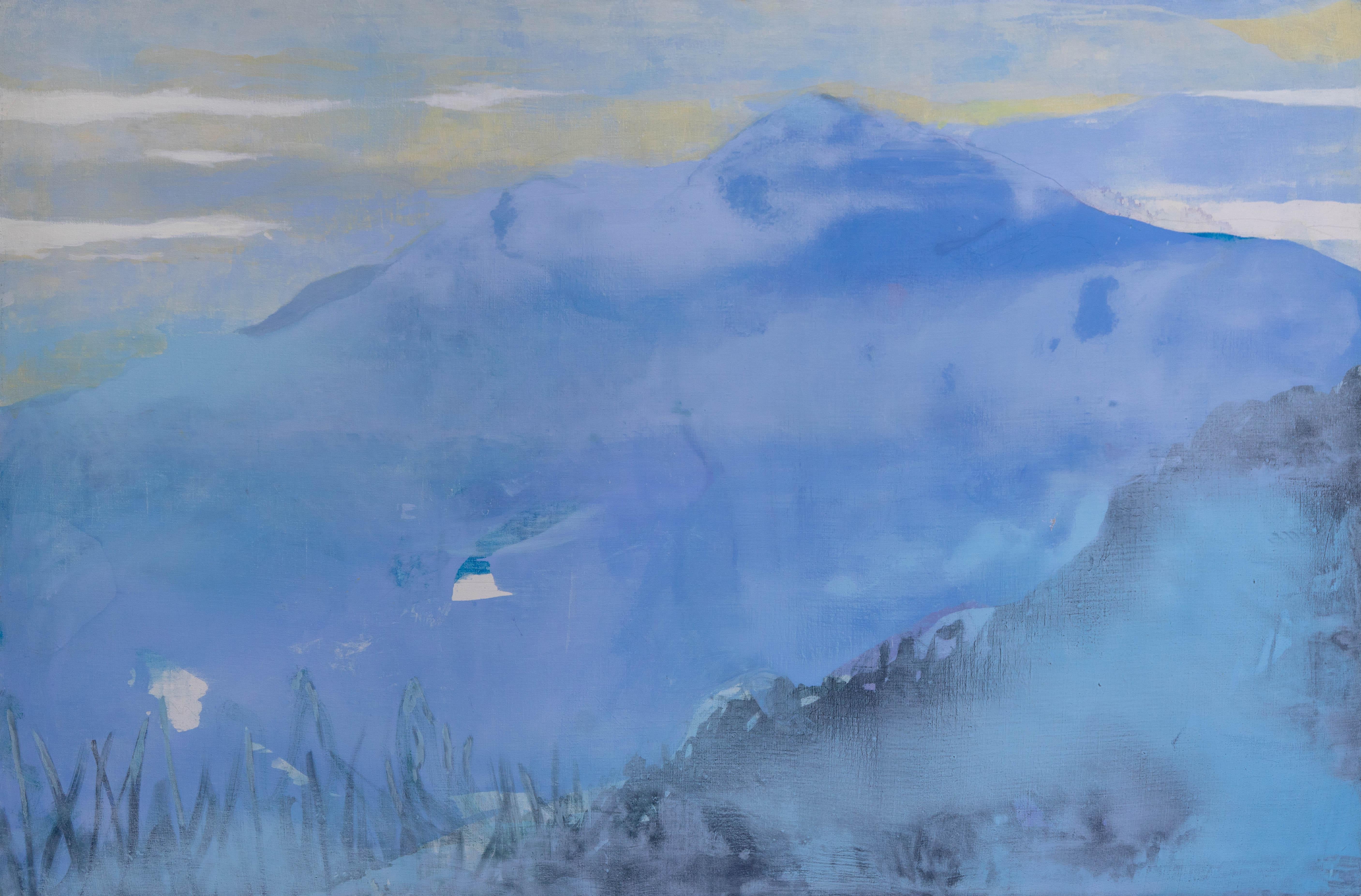 Marc Tanguy - " Savoy " Paysage des Alpes françaises, huile sur toile, 2017.