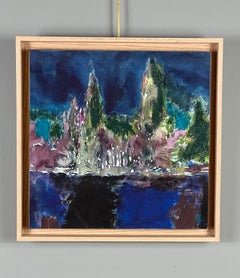 "Munich, parc", original painting by Marc Tanguy