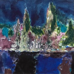 "Monaco, parc", dipinto originale di Marc Tanguy