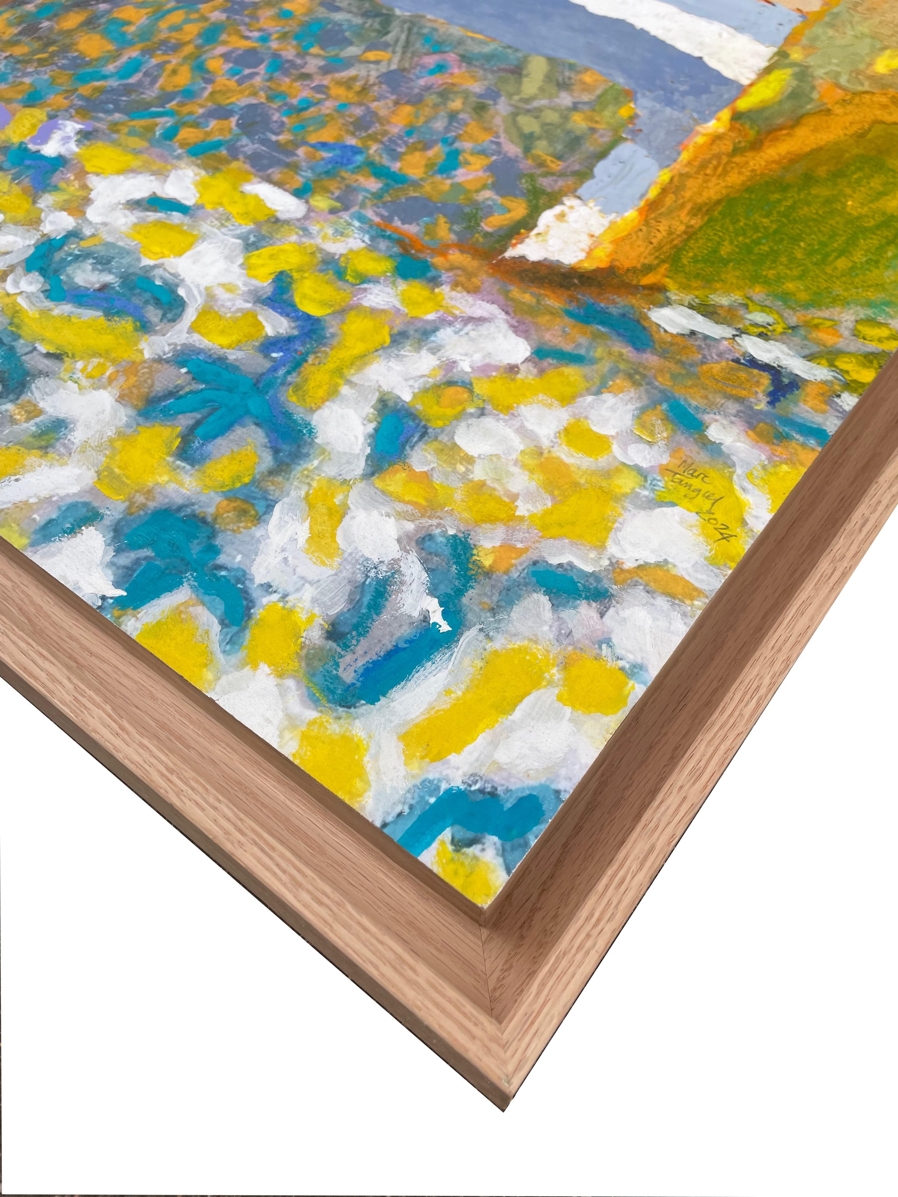 Paysage, óleo y acrílico sobre papel de Marc Tanguy en venta 4