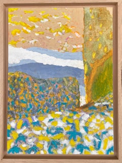 Paysage, óleo y acrílico sobre papel de Marc Tanguy