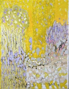 Yellow garden, Oil and Acrylic garden by Marc Tanguy