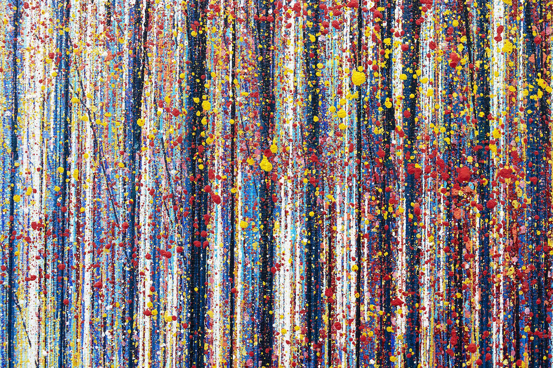 Forest Trees At Sunset, Painting, Acrylic on Canvas 1