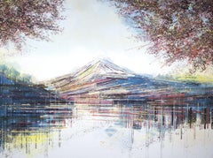 Japan - Mount Fuji At Daybreak, Painting, Acrylic on Canvas