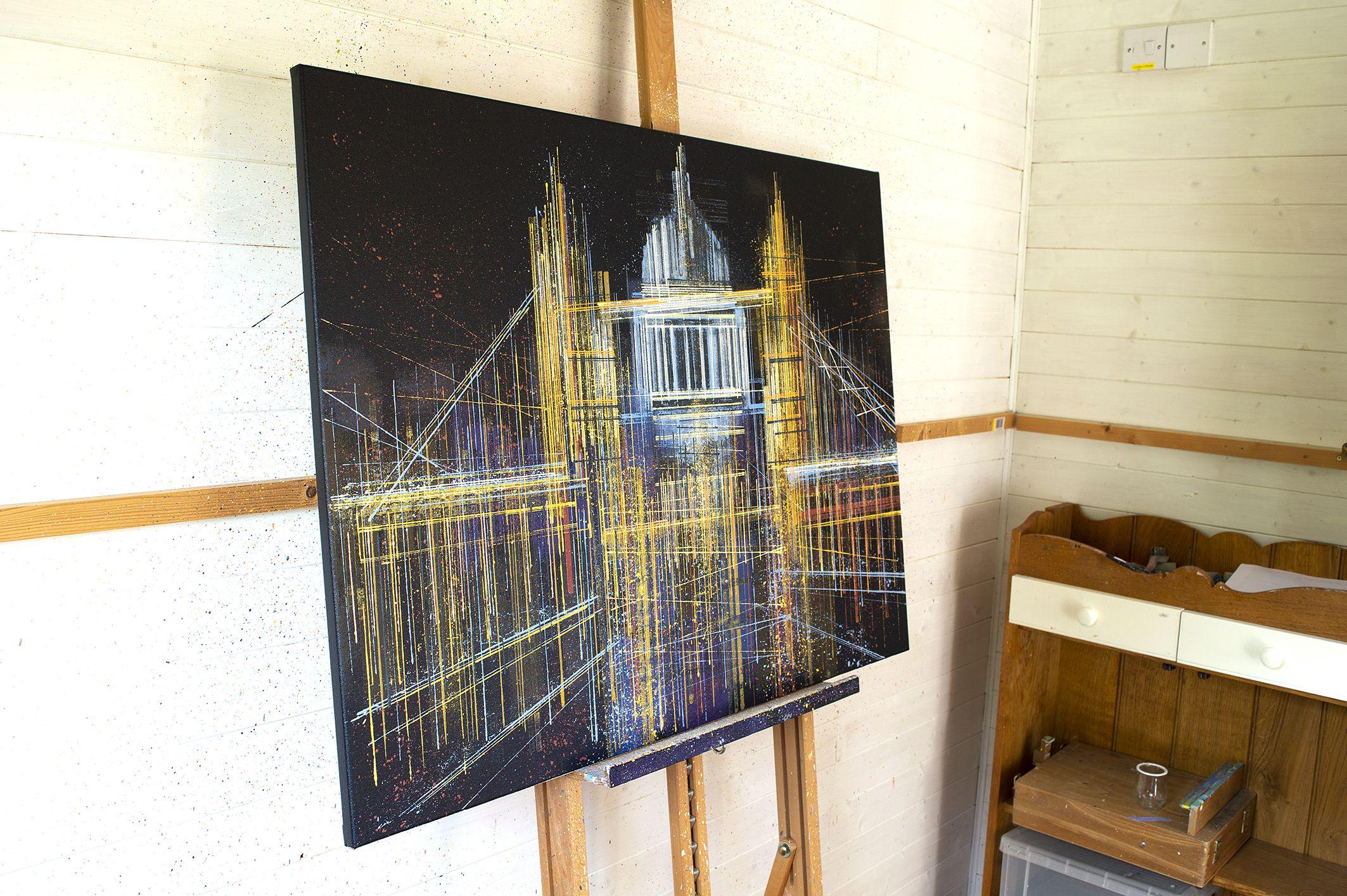 London - Tower Bridge And St Paul's Composition, Painting, Acrylic on Canvas 3