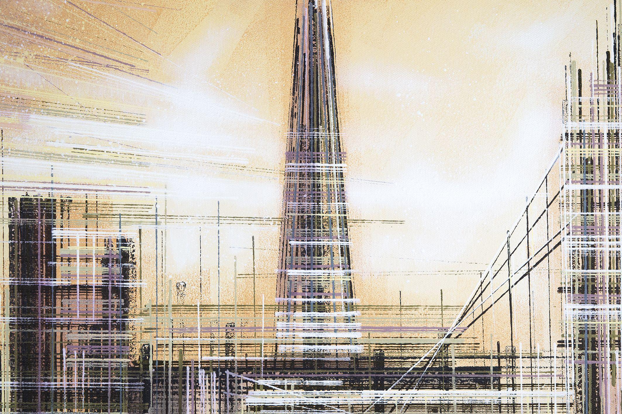 Composition du pont de la Tour de Londres n° 2 (2022), peinture, acrylique sur toile - Impressionnisme Painting par Marc Todd
