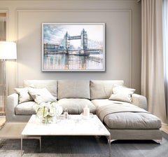 Londra, Tower Bridge, Pittura contemporanea di paesaggi urbani, Opere d'arte moderna