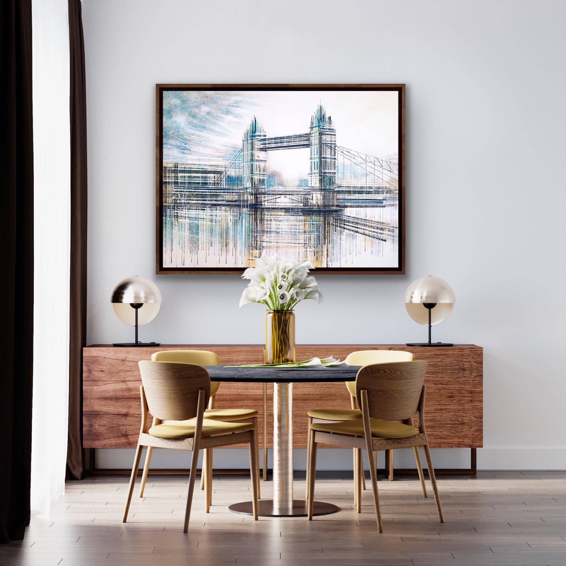 London, Tower Bridge, Contemporary Cityscape Painting, Modern Artworks For Sale 2