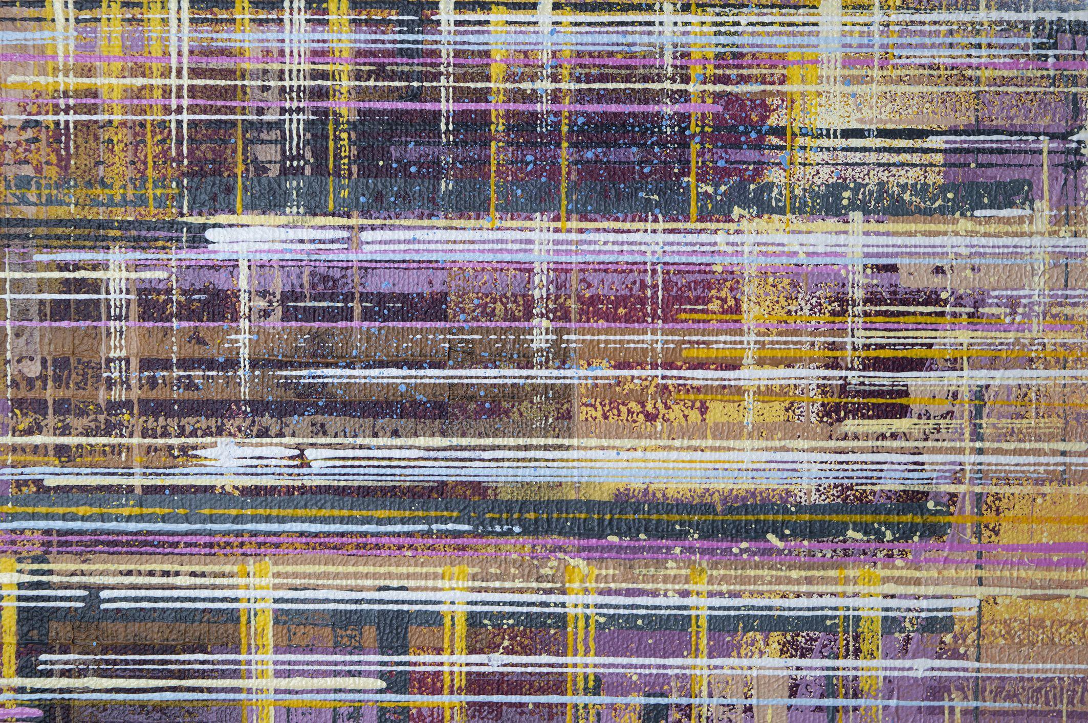 London unter einem hellen Sonnenuntergang, Gemälde, Acryl auf Leinwand (Impressionismus), Painting, von Marc Todd