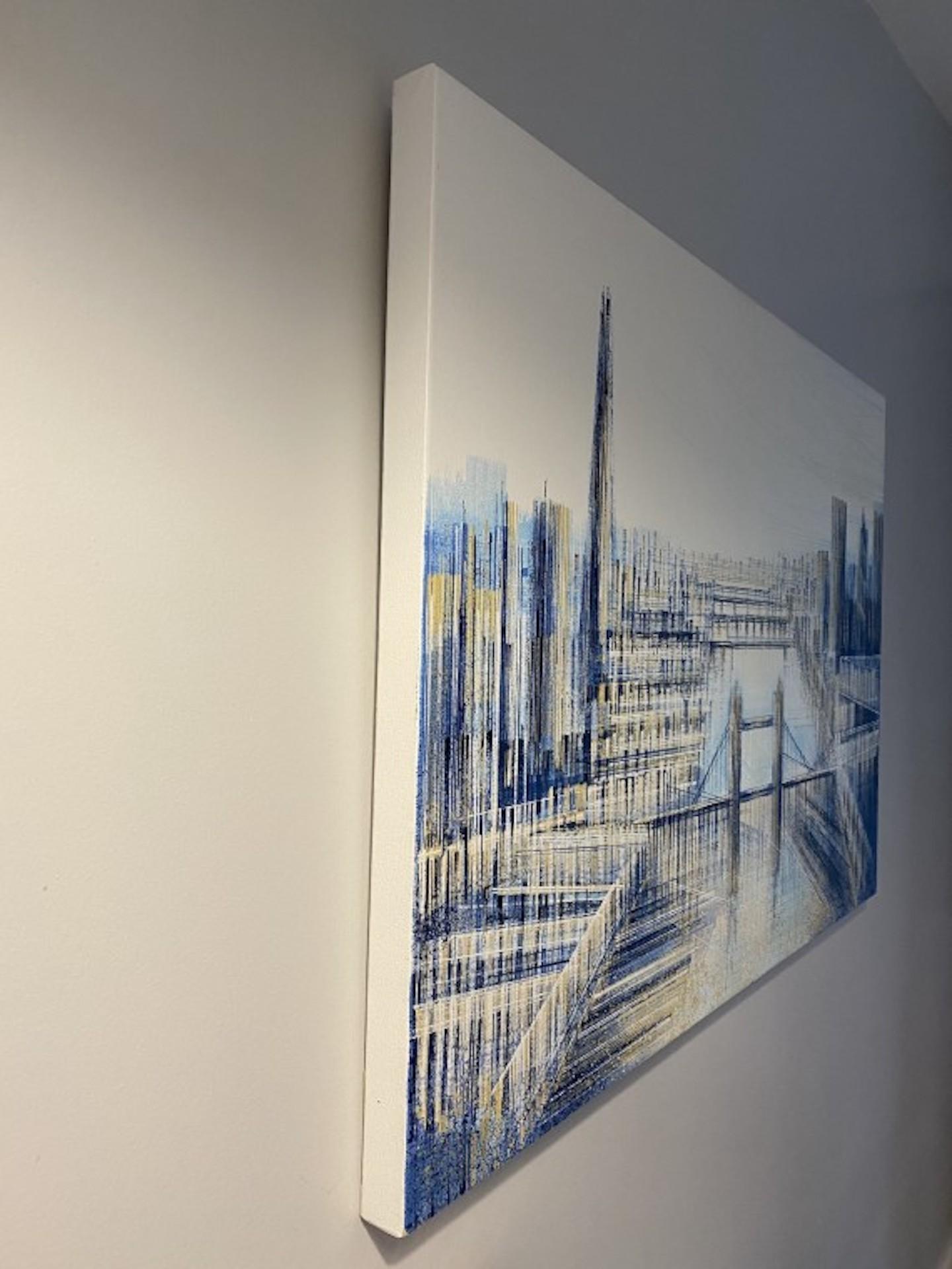 Marc Todd, Shard and Tower Bridge, London Cityscape Art, Original Painting For Sale 4