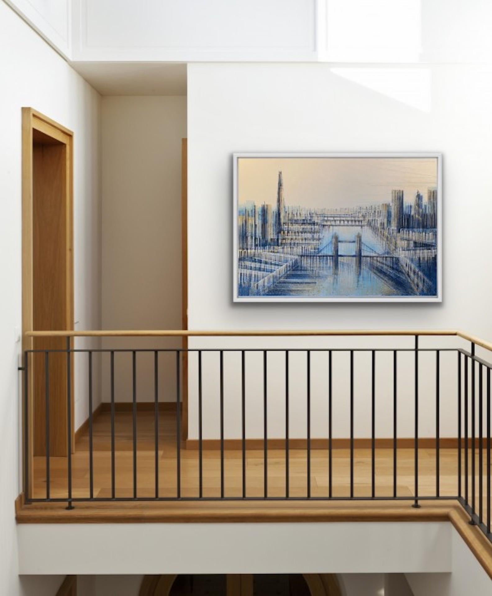 Marc Todd, Shard and Tower Bridge, London Cityscape Art, peinture originale en vente 8