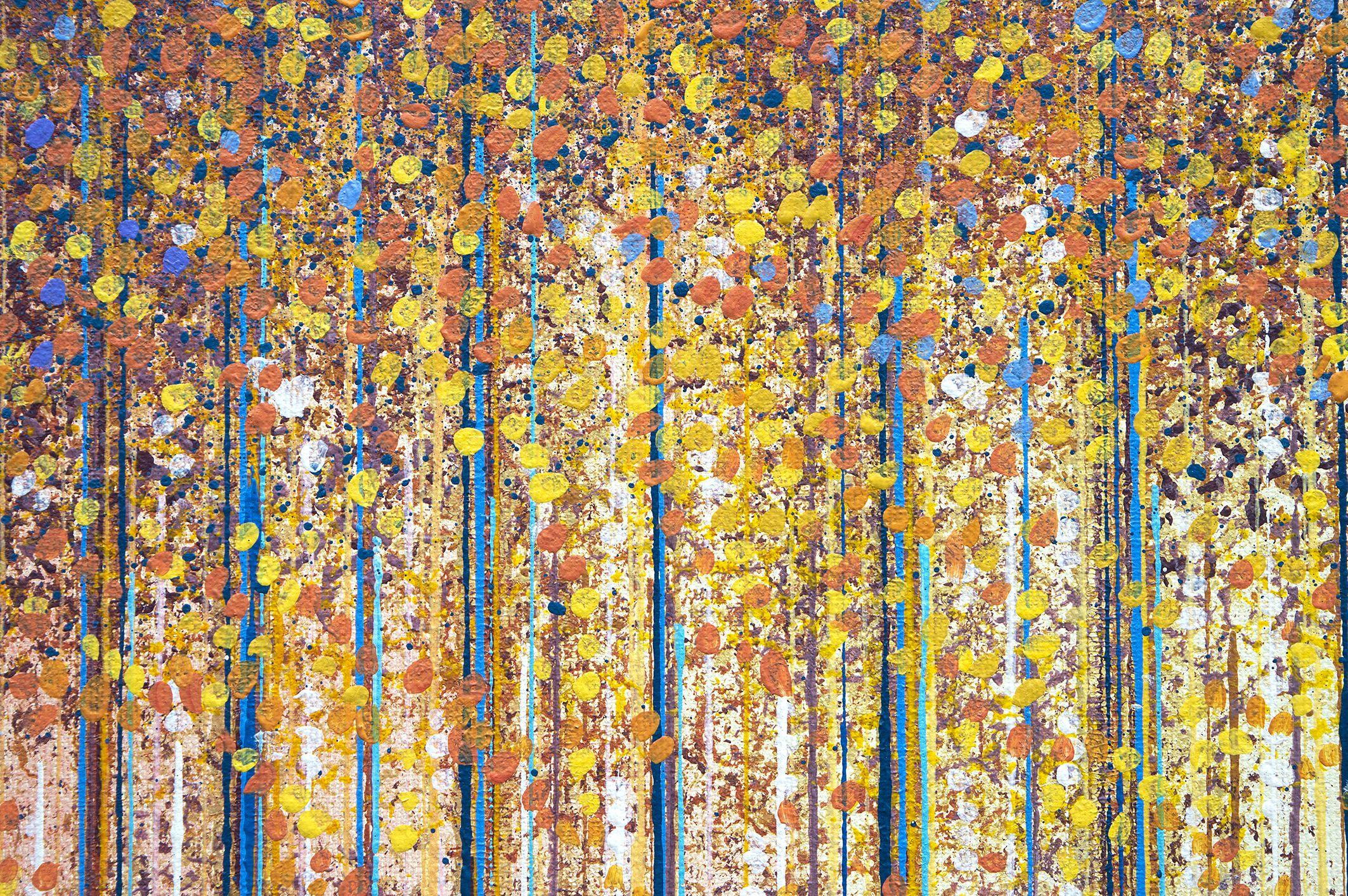 Mist Rising In Autumn Forest, Painting, Acrylic on Canvas 3