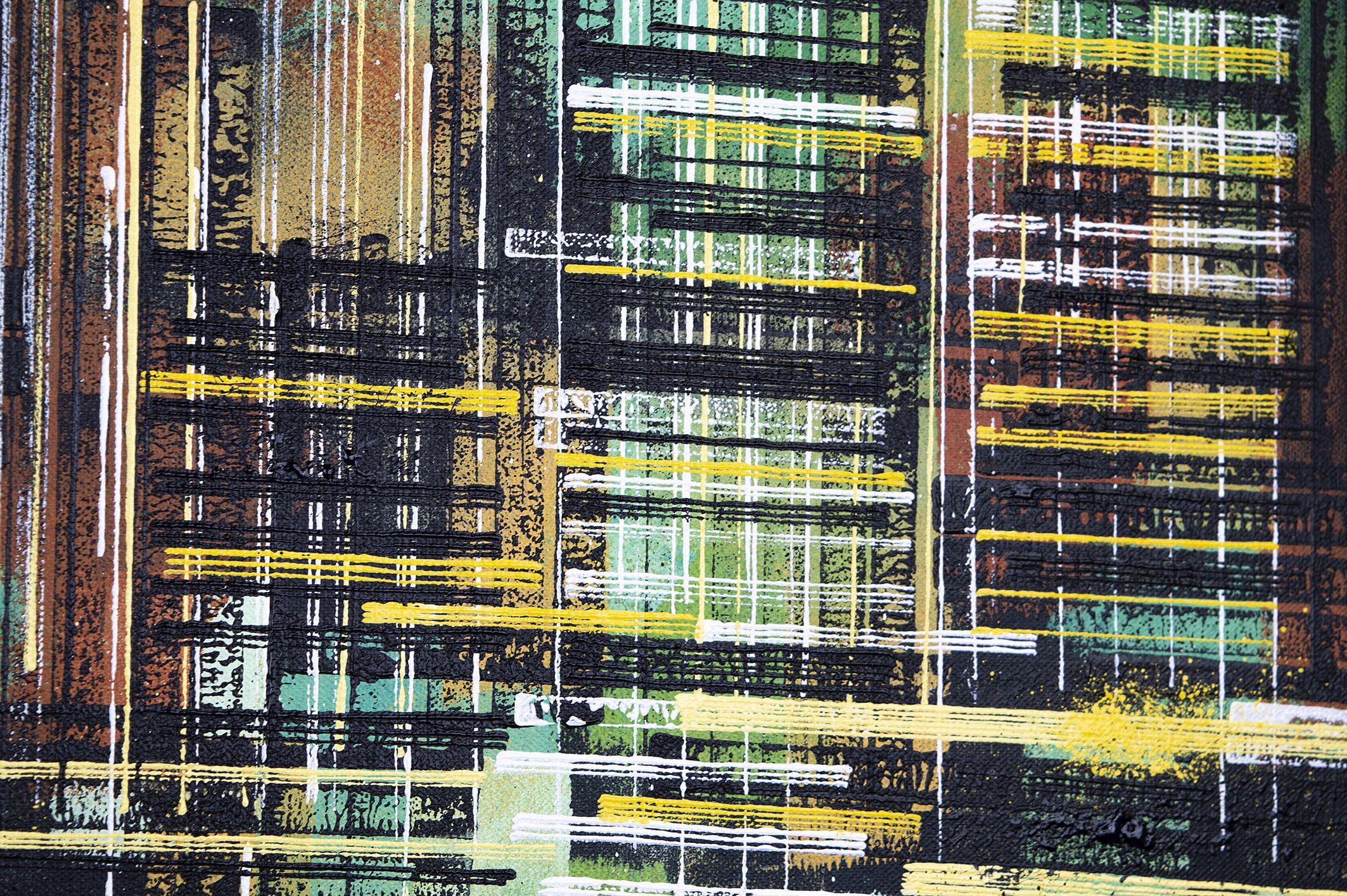 Sinfonía de Nueva York - Pintura grande, Pintura, Acrílico sobre lienzo - Painting Impresionista de Marc Todd
