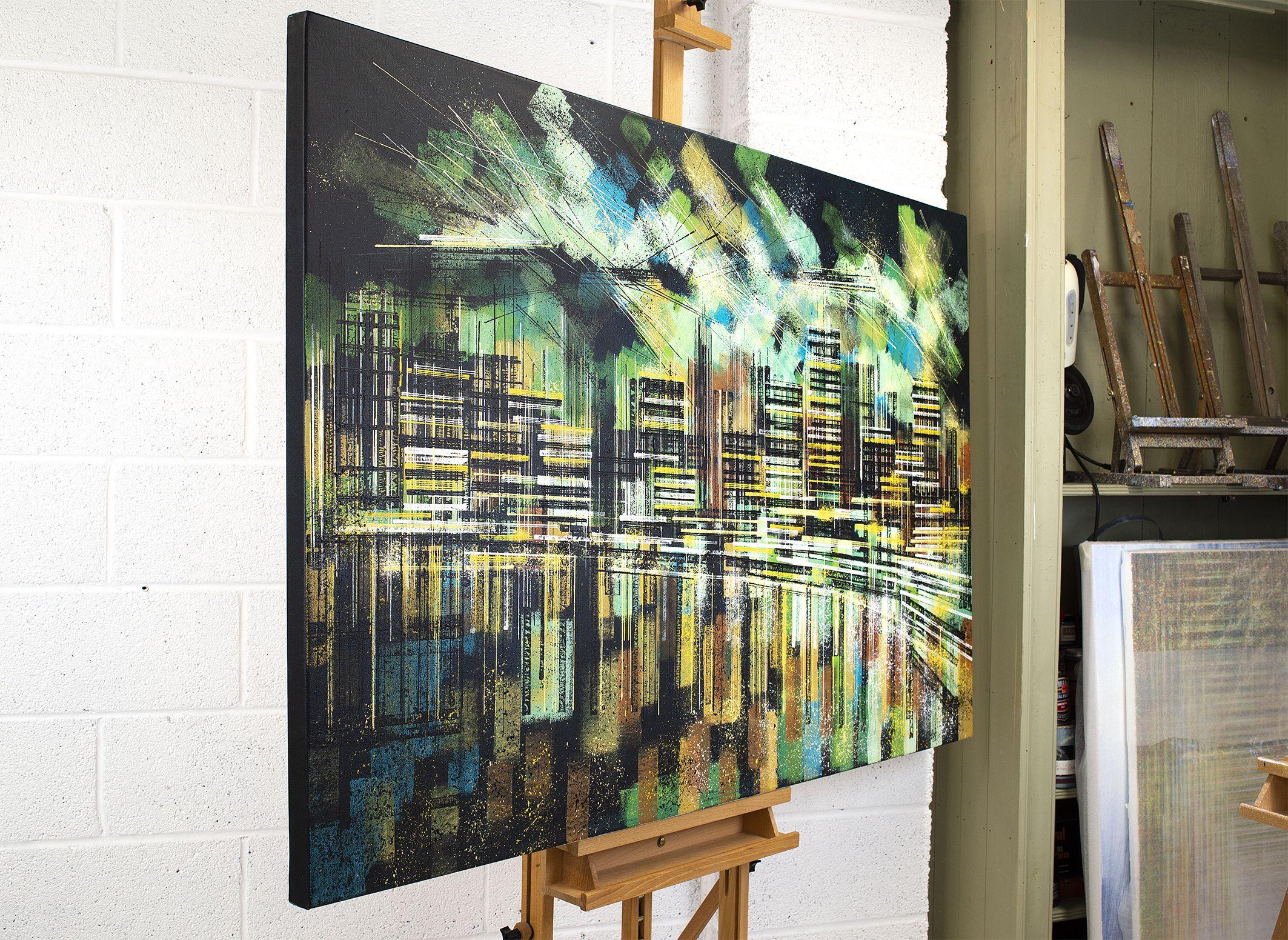 Sinfonía de Nueva York - Pintura grande, Pintura, Acrílico sobre lienzo en venta 2