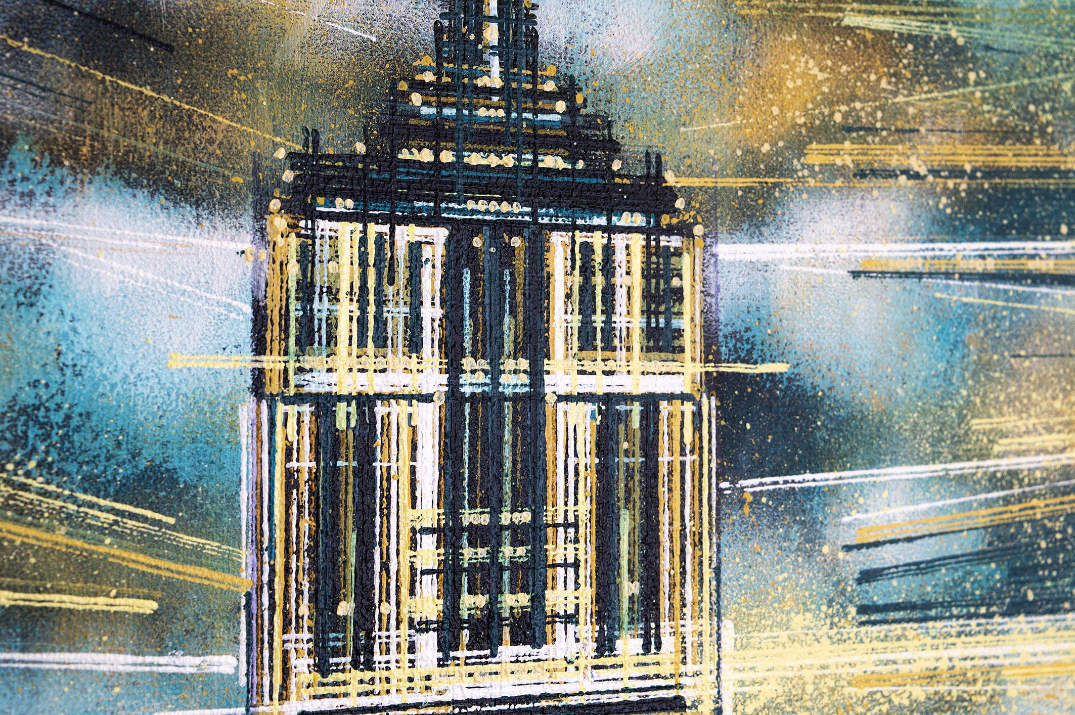 building acrylic painting